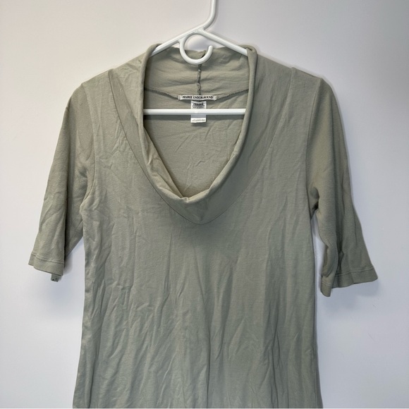 Prairie Underground Falconet Cowl Neck Cotton Knit Dress Size Medium Light Gray - Picture 3 of 9